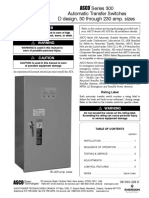 Operator's Manual: Series 300 Automatic Transfer Switches D Design, 30 Through 230 Amp. Sizes