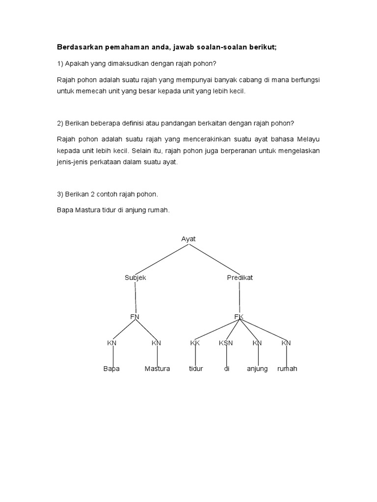 Pengertian dan Contoh Rajah Pohon | PDF