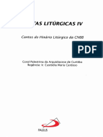 Partituras Catolicas Album Festas Litúrgicas IV Cantos Do Hinário Litúrgico Da CNBB