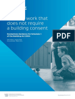 Building Work Consent Not Required Guidance