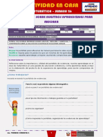 SEMANA 26 - REFLEXIONAMOS SOBRE NUESTROS APRENDIZAJES PARA MEJORAR (3ro MATEMÁTICA)