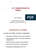Lecture 4 Imperfections in Solids