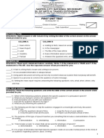 First Unit Test: Directions