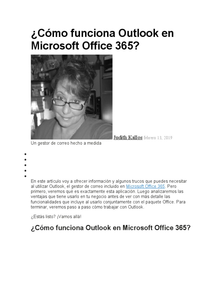 COMO FUNCIONA OUTLOOK intelligence overview