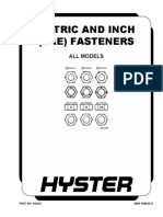 Metric and Inch (Sae) Fasteners: All Models