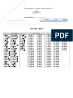 Answer Sheet: C C D M S V