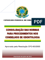 Resoluçao 63-2005 - Consolidaçao Das Normas Para Procedimentos Nos Conselhos Regionais
