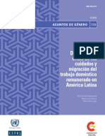 Desigualdad, Crisis de Los Cuidados y Migración Del Trabajo Doméstico Remunerado en América Latina