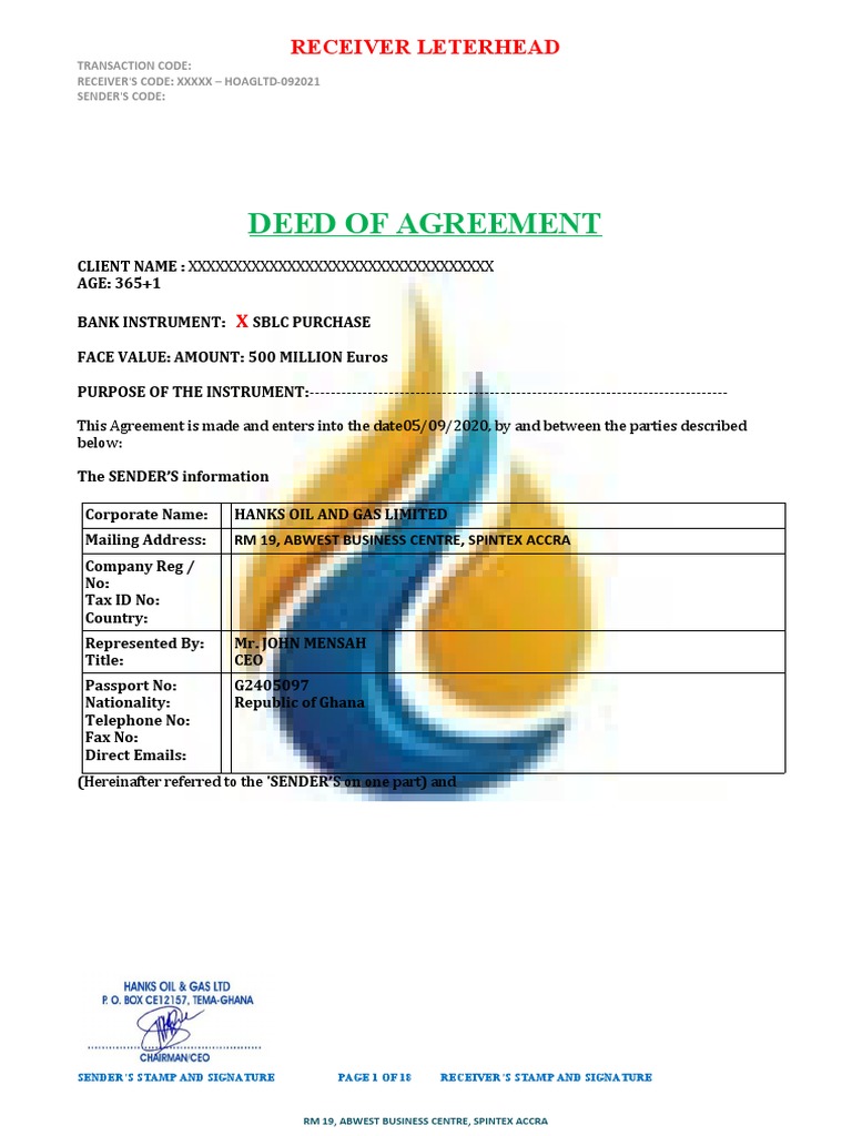 Doa Hanks Purchase | PDF | Breach Of Contract | Payments