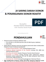 Kebijakan Uji Saring DRH Donor Penanganan Donor Reaktif Rev 4 DR Ria