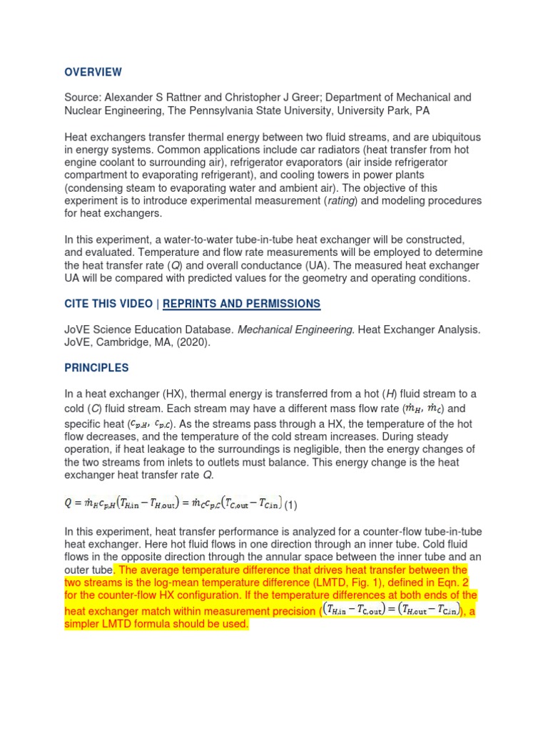 Heat Exchanger Performance Analysis | PDF | Heat Exchanger | Heat