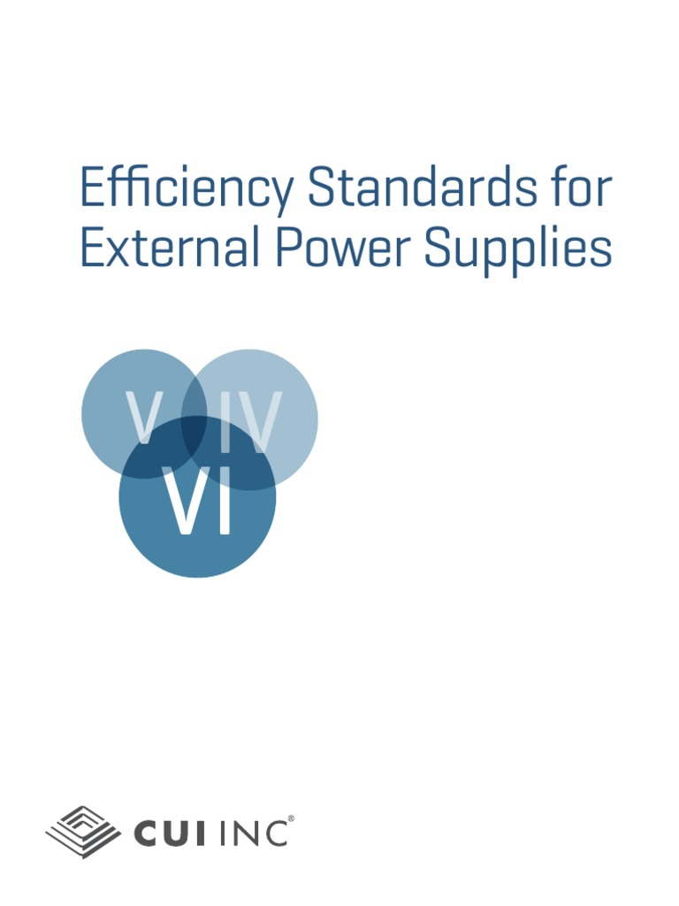 Efficiency Standards For External Power Supplies: IV IV | PDF | Power ...
