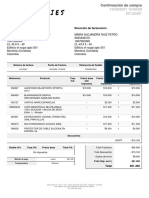 Confirmación de Compra: Dirección de Entrega Dirección de Facturación