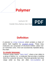 Polymer: Kuliah Ilmu Bahan Dan Komposit
