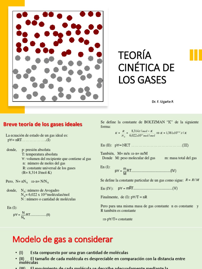 Teoría Cinética de Los Gases | PDF | Gases | Mole (Unidad)