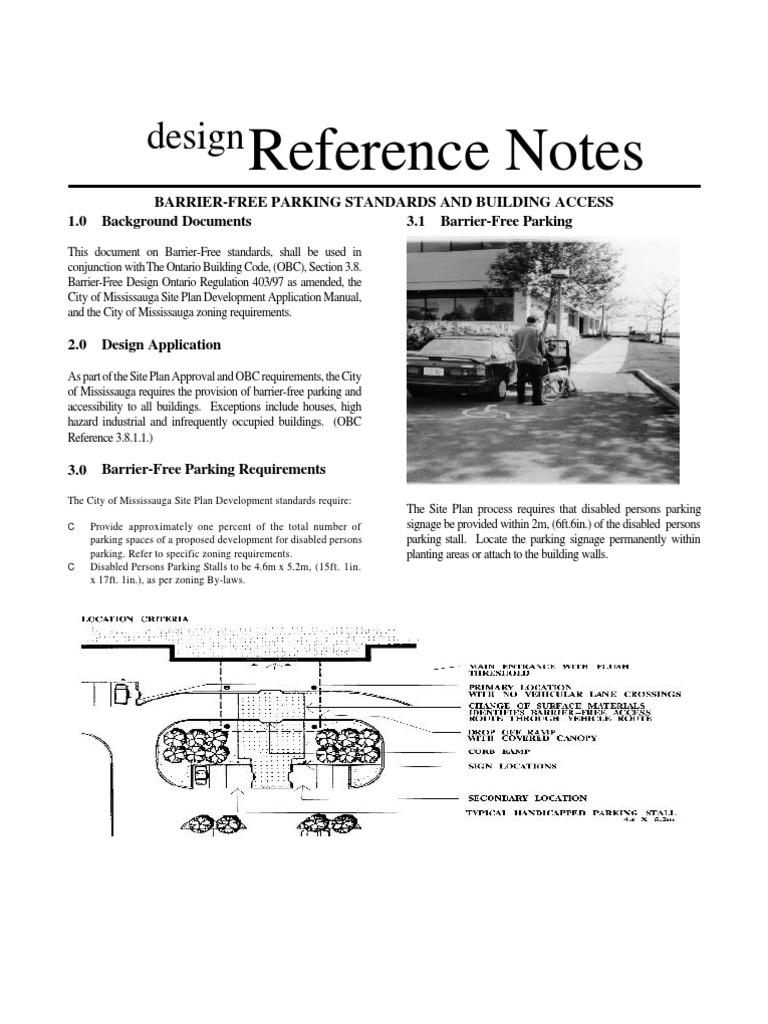 Barrier Free Parking STD PDF Accessibility Transport