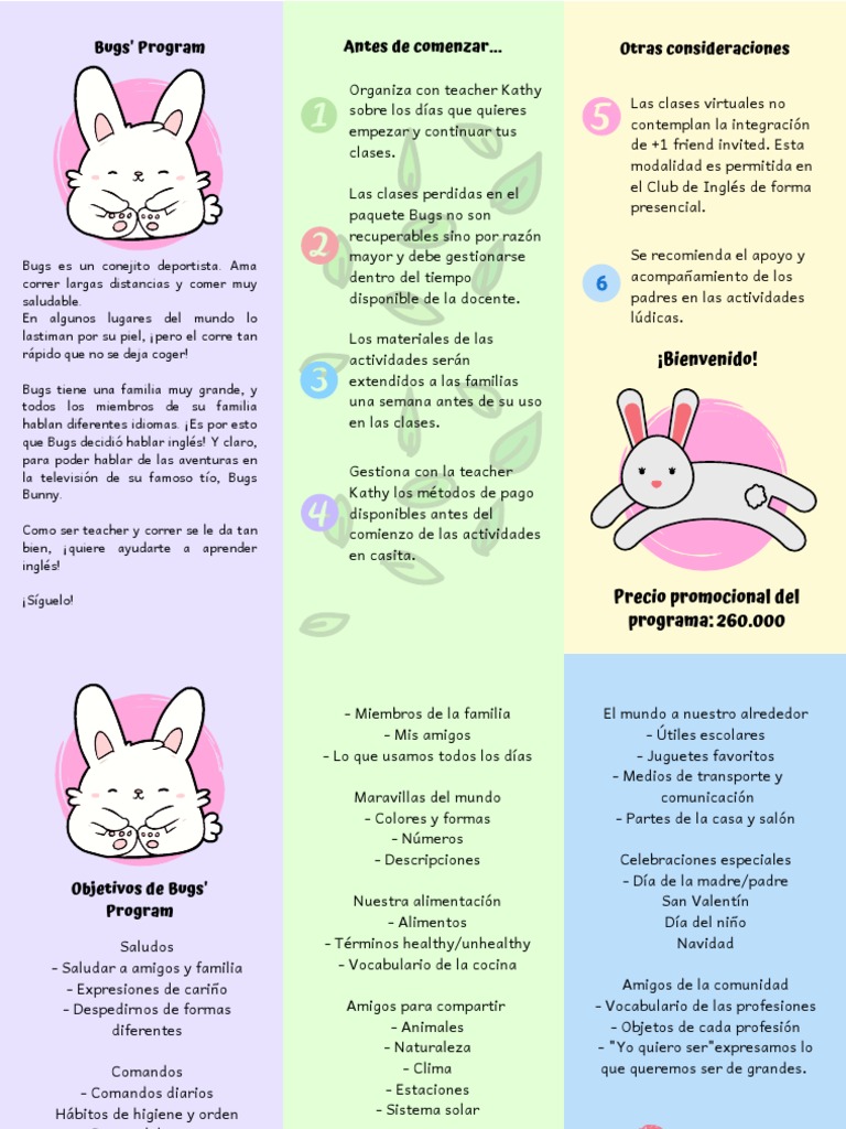 Brochure Bugs' Program | PDF