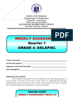 WEEKLY ASSESSMENT - Grade 4 Q1 - W3