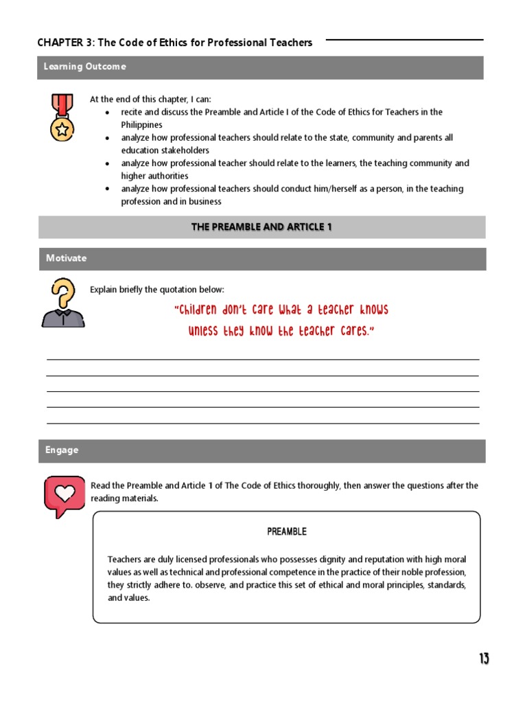 The Teaching Profession Chapter 3 1 Of 2 Pdf Academic Freedom Teachers