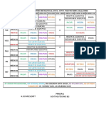 Revised Mechanical Time Table