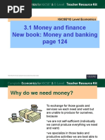 3.1 Money and Finance New Book: Money and Banking: Igcse /O Level Economics