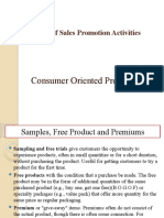 types of sales promotion activities