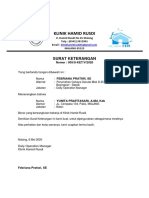 Surat Keterangan Klinik Untuk PSBB