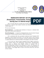 Narrative Report On Oplan 4P'S (Pamisaupan, Pamanantabe, Pamagmalasakit Kareng Anac at Eskwela Kung Pugad)