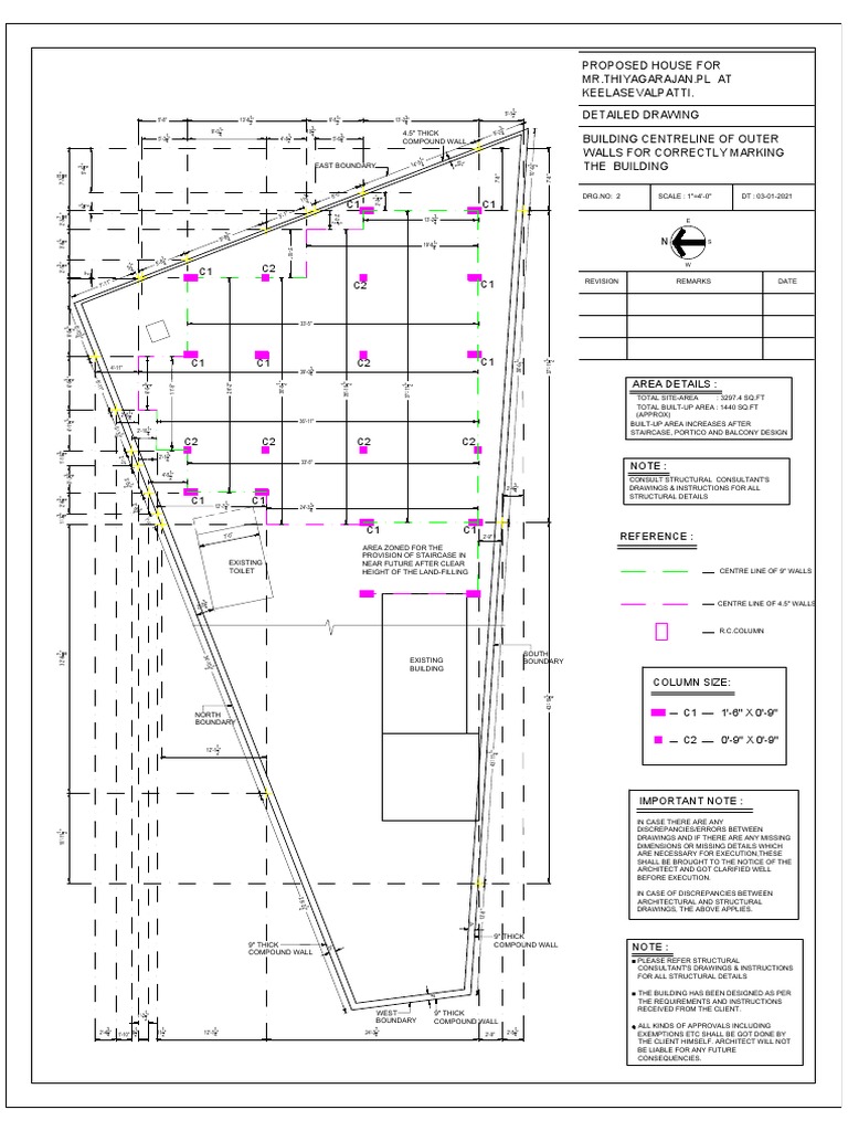 2.building Centreline of Outer Walls Alone | PDF | Architect | Economic ...