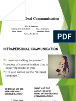 Types of Oral Communication Summary