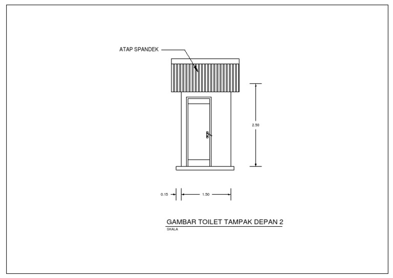 Kantor Kontainer-Toilet Tampak Depan 2 | PDF