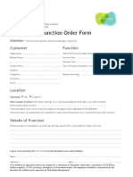 Function Order Form