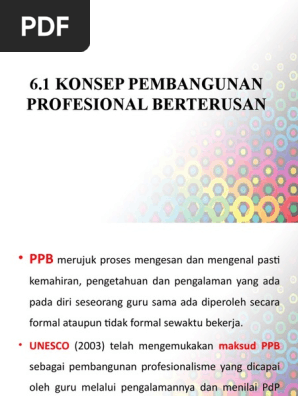 Pembangunan Kemahiran Profesional Guru Pdf