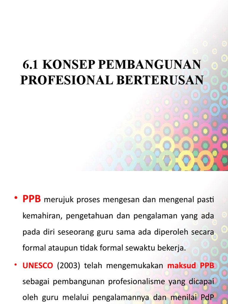 Pembangunan Kemahiran Profesional Guru Pdf