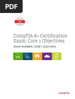 Comptia A Plus 220 1001 Exam Objectives