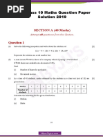 ICSE Class 10 Maths Question Paper Solution 2019