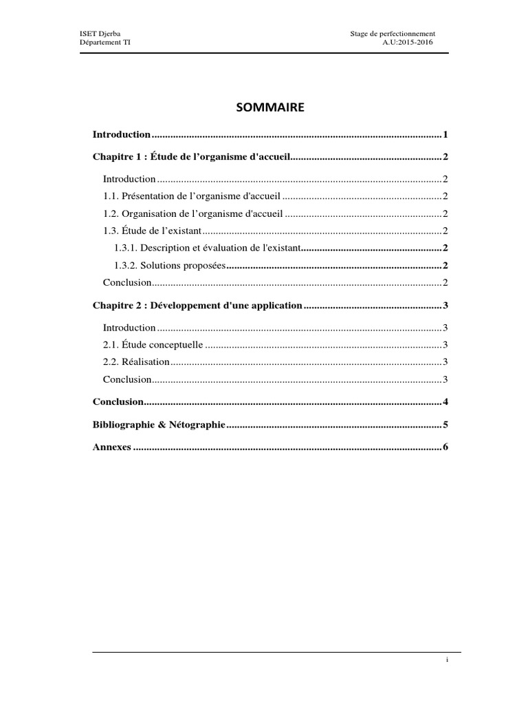 Modele Rapport Stage Perfectionnement Ti | PDF | Application | Internet, image size:768x1024