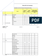 54. Product Life Cycle Assessment Sheet SAMPLE