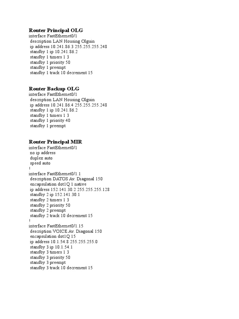 Config HSRP | PDF | Computers | Technology & Engineering