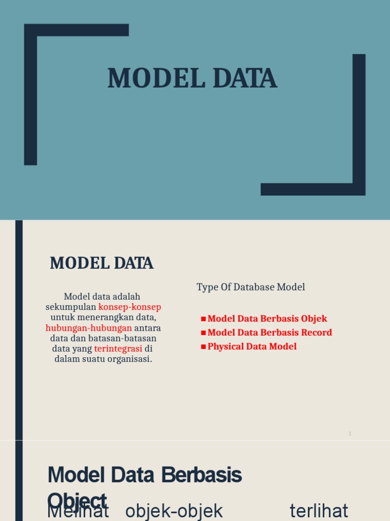 Jenis-Jenis Model Data dalam Basis Data | PDF | Metode & Bahan Ajar ...