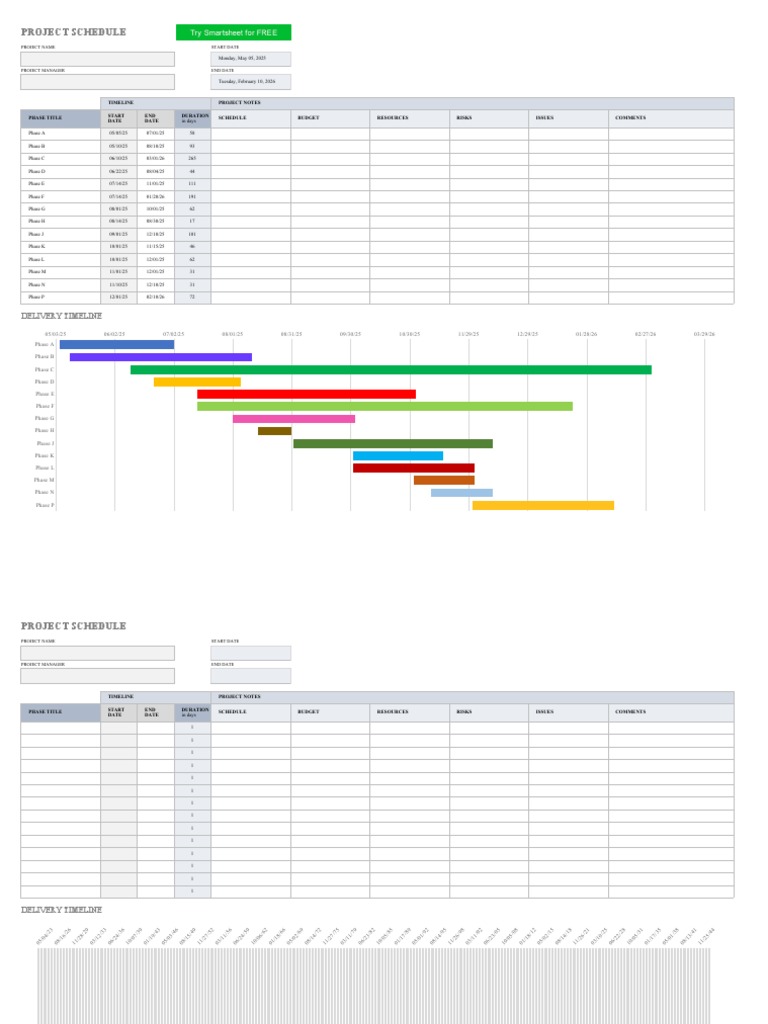 Project Schedule Overview 2025-2026 | PDF | Computing | Business