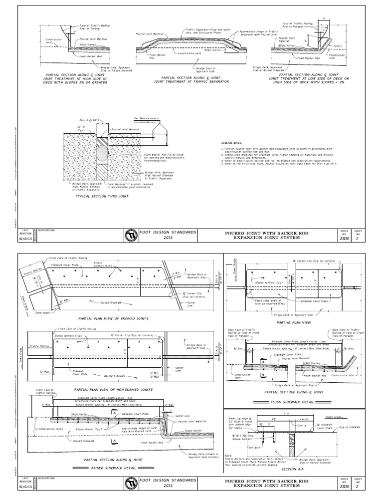Poured Joint With Backer Rod 21110 | PDF | Sidewalk | Bridge