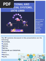 Operational and Commercial Systems, 1976-1989