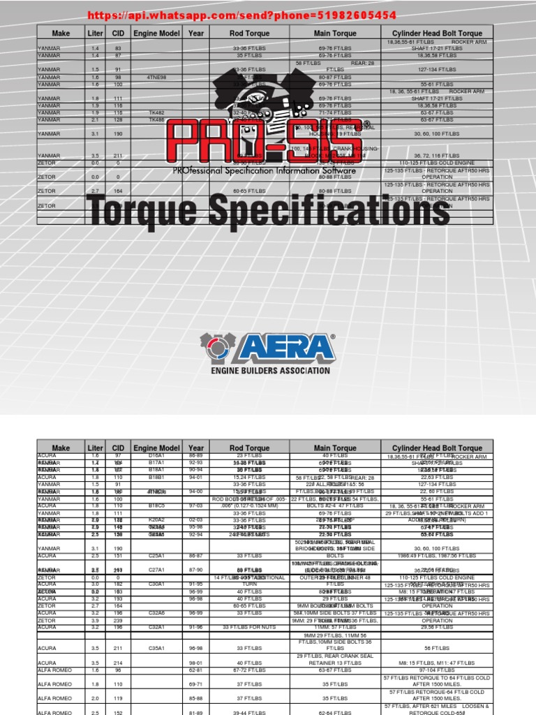 Catalogo de Torques PRO SIS VARIOS BY SAMUEL PDF Nut (Hardware) Screw