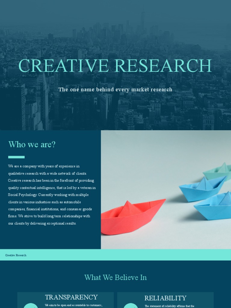 Creative Research: The One Name Behind Every Market Research | PDF ...