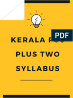 Kerala PSC - Plus Two Preliminary Syllabus