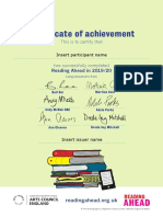 EDITABLE Reading Ahead Certificate of Achievement