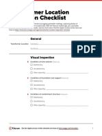 Checklist - Transformer Location Inspection Checklist