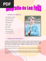 Biografía de Felix de Stray Kids | PDF | Música pop