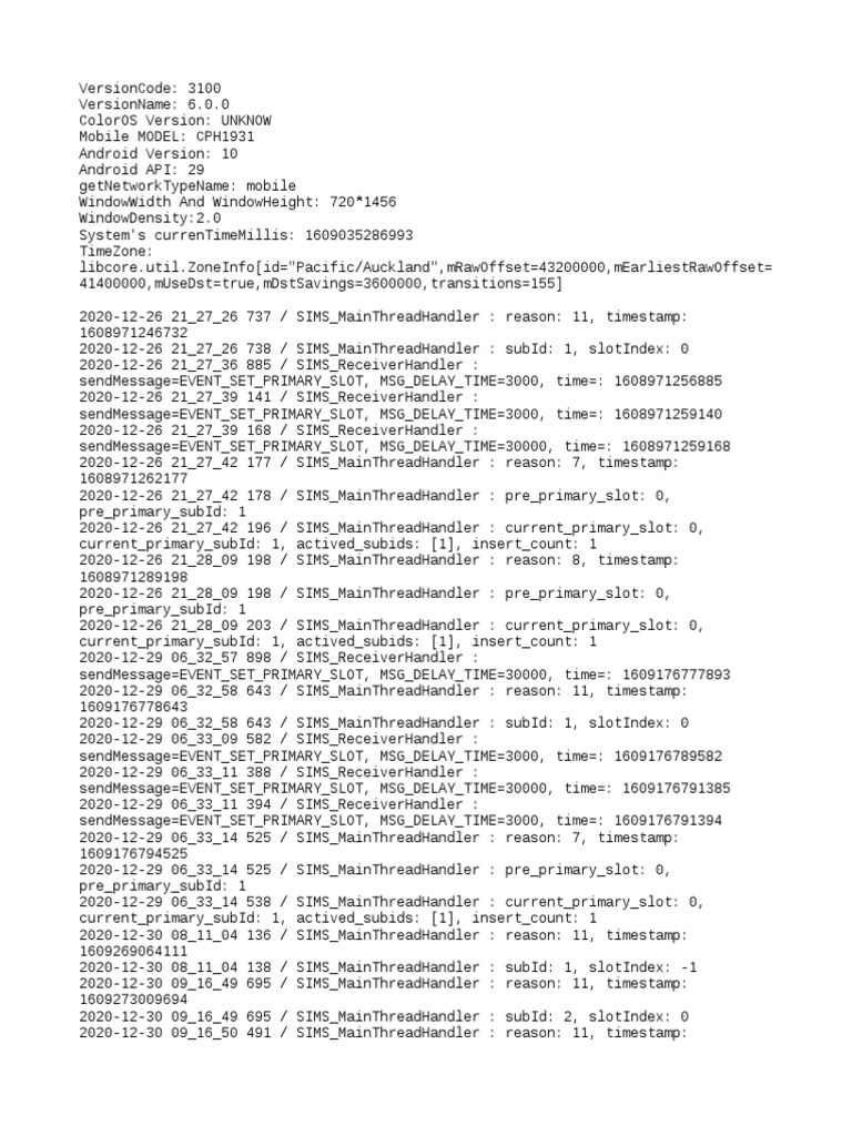 SIMS Slot Management Log Analysis | PDF | Embedded Linux Distributions ...